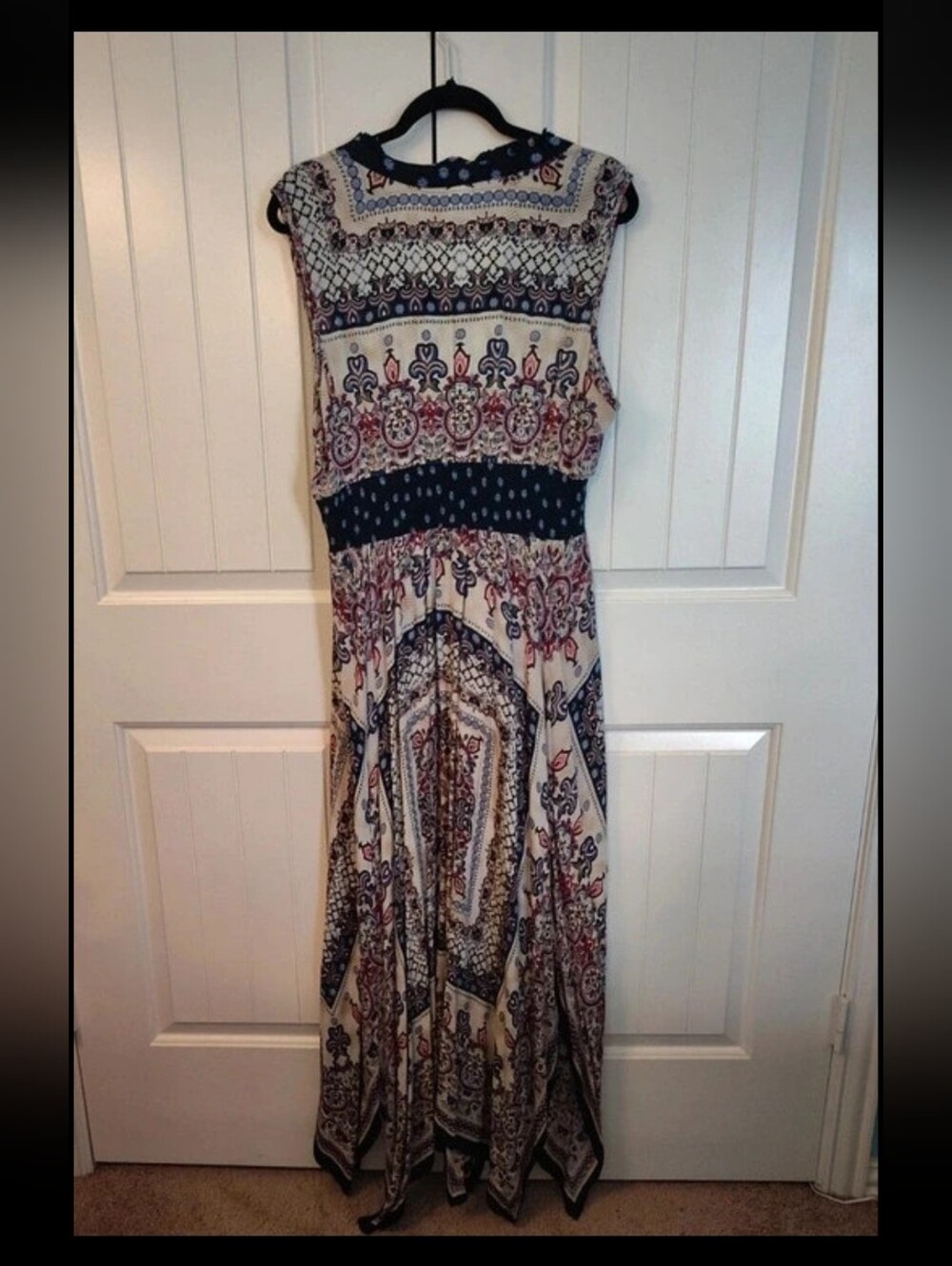 Bila White Multi Print Maxi Dress